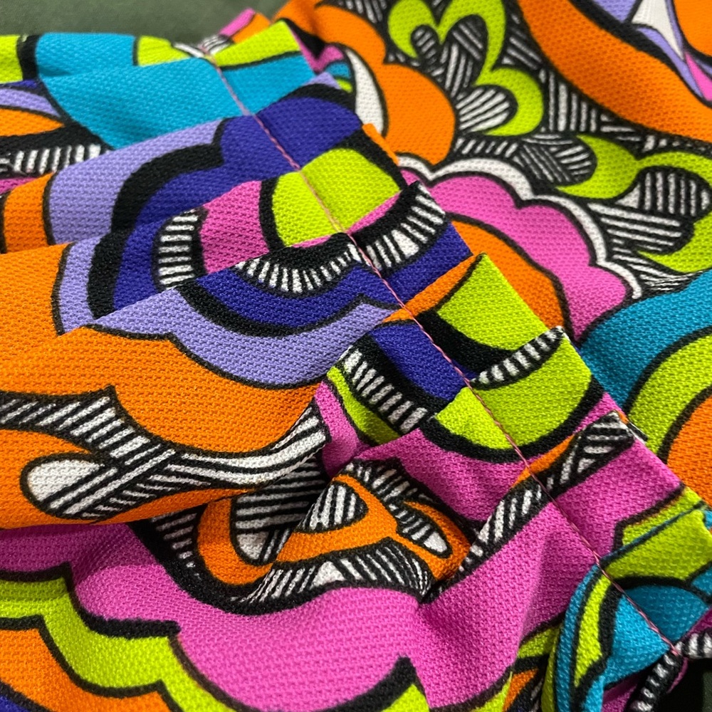 Vintage Oleg Cassini Psychedelic Maxi Dress | Late 1960s–Early 1970s XS - Picture 9 of 13